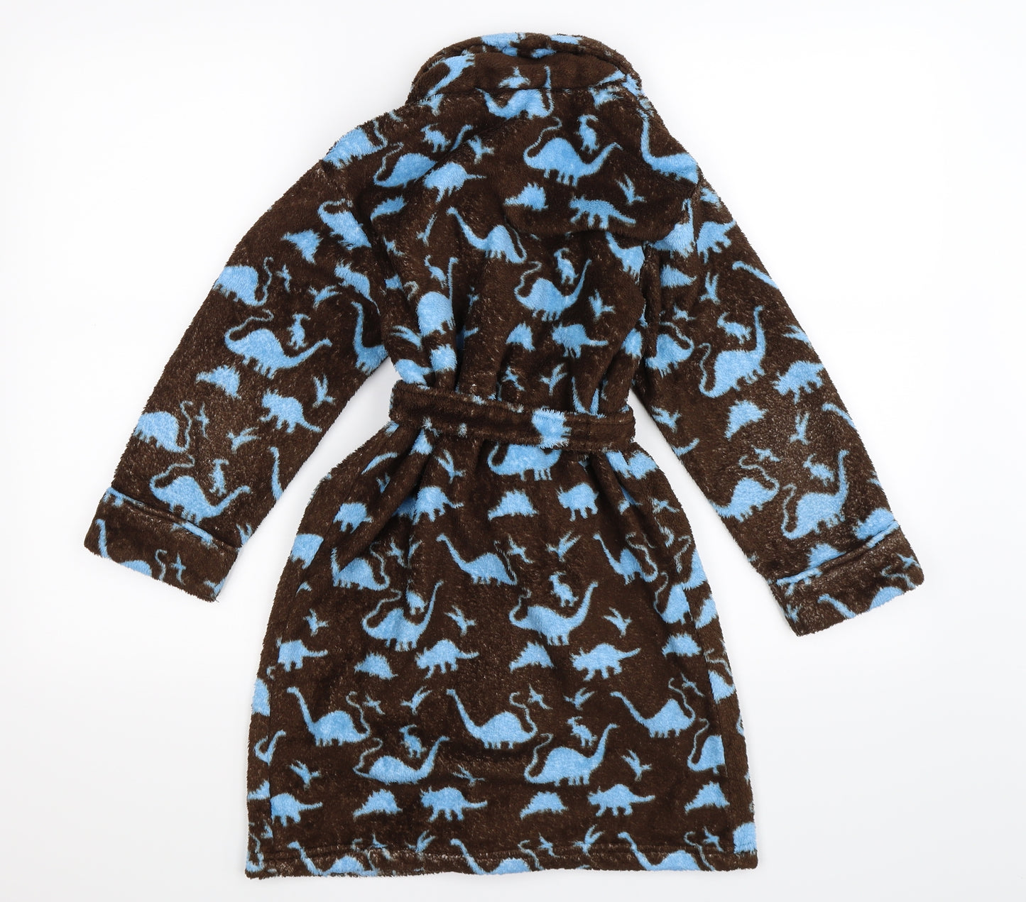 John Lewis Boys Multicoloured Solid Fleece  Robe Size 8 Years