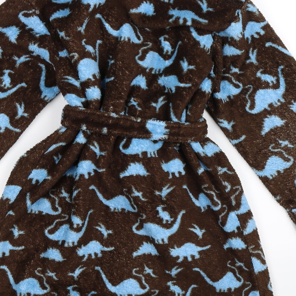 John Lewis Boys Multicoloured Solid Fleece  Robe Size 8 Years