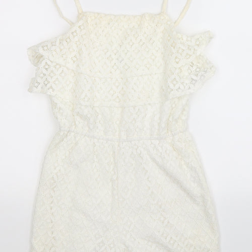 John Lewis Girls White   Jumpsuit One-Piece Size 11 Years