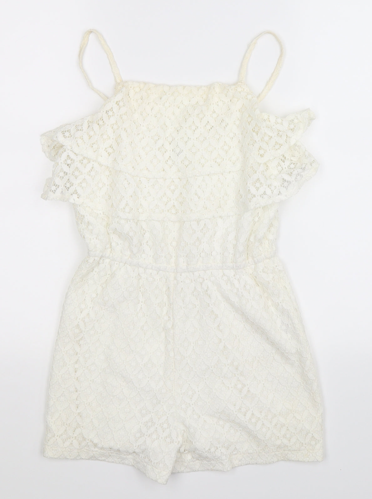 John Lewis Girls White   Jumpsuit One-Piece Size 11 Years