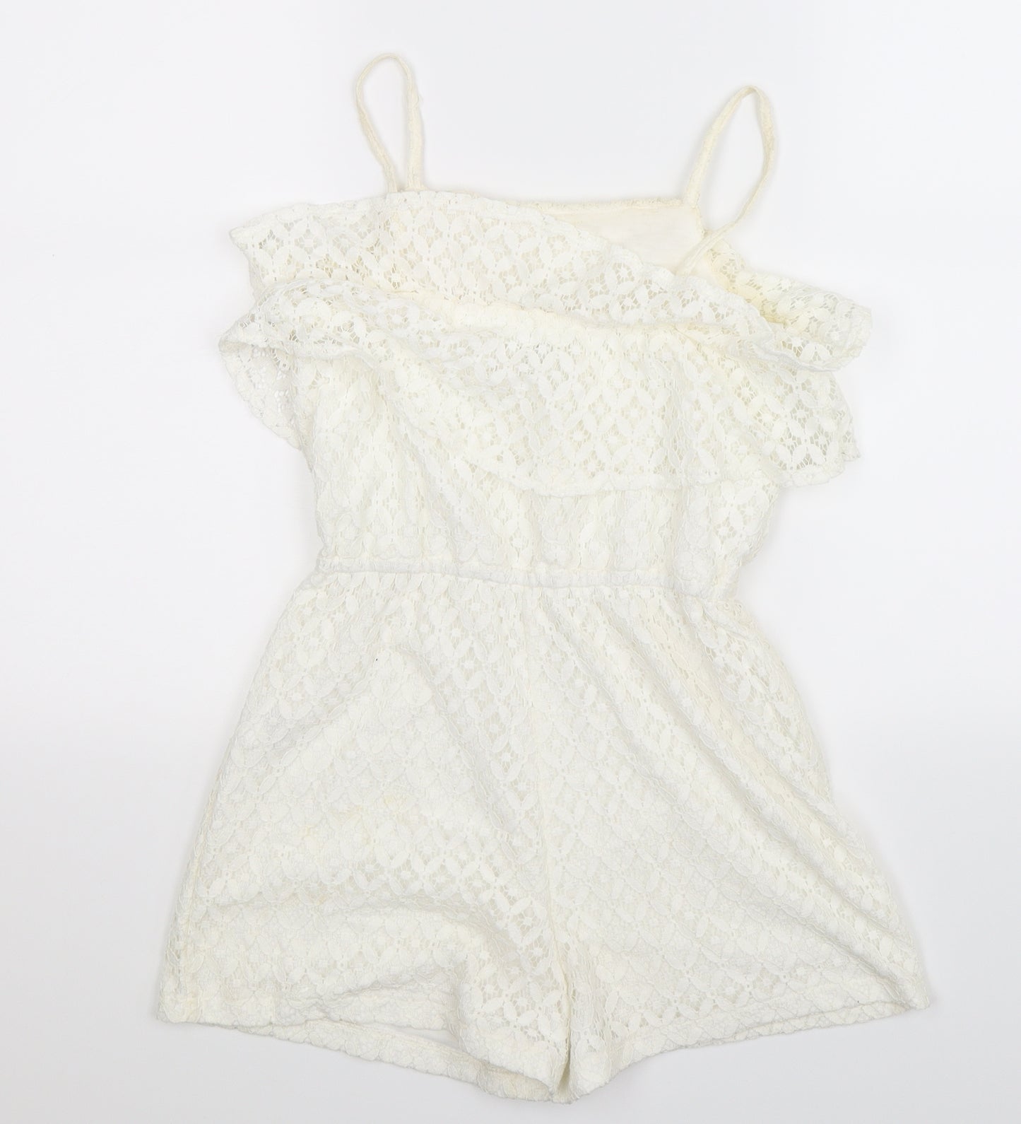 John Lewis Girls White   Jumpsuit One-Piece Size 11 Years