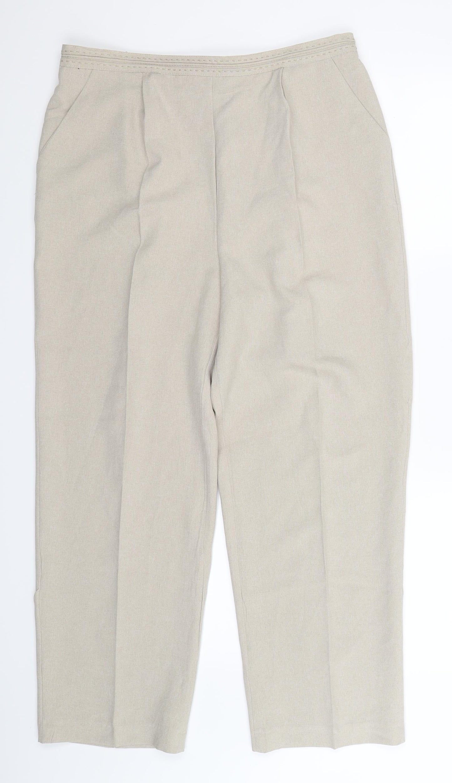 BM Womens Beige   Trousers  Size 16 L27 in