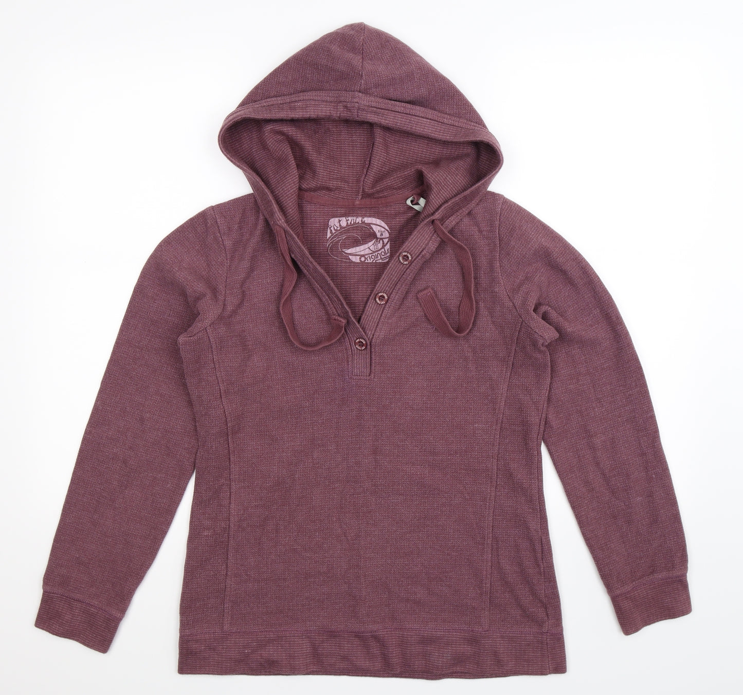 Fat Face Womens Purple   Henley Hoodie Size 8