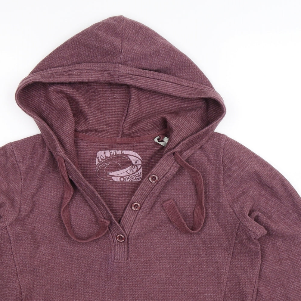 Fat Face Womens Purple   Henley Hoodie Size 8