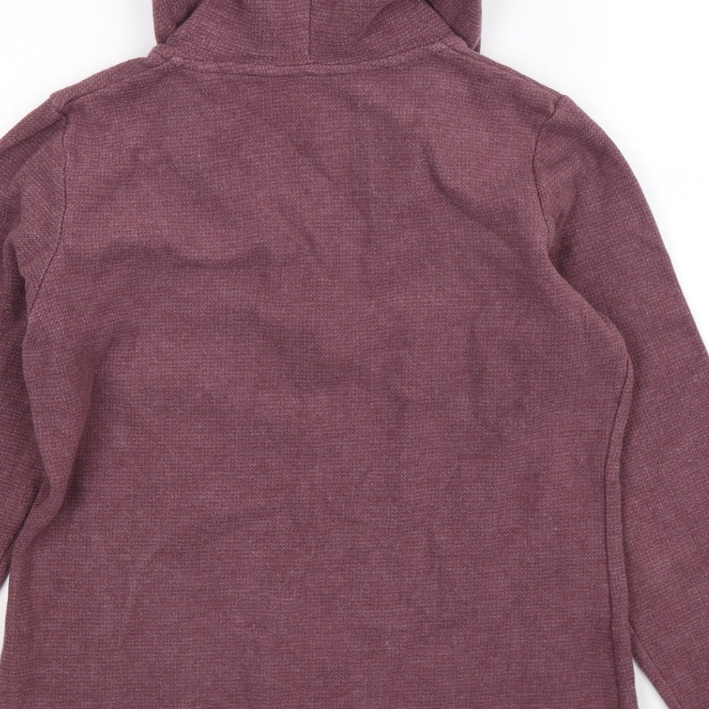 Fat Face Womens Purple   Henley Hoodie Size 8