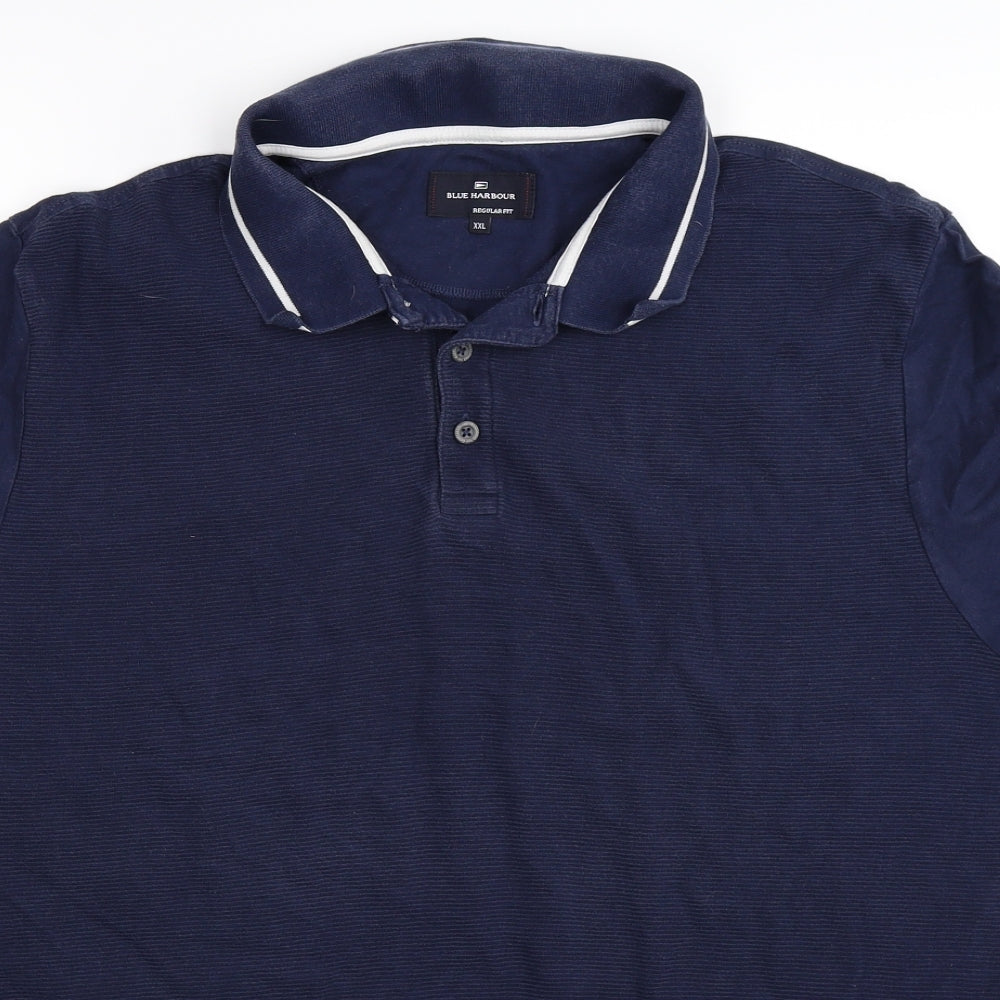 Blue Harbour Mens Blue    Polo Size 2XL