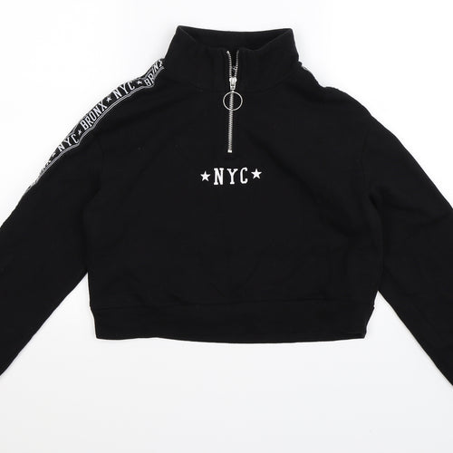 Divided Womens Black   Pullover Sweatshirt Size XS