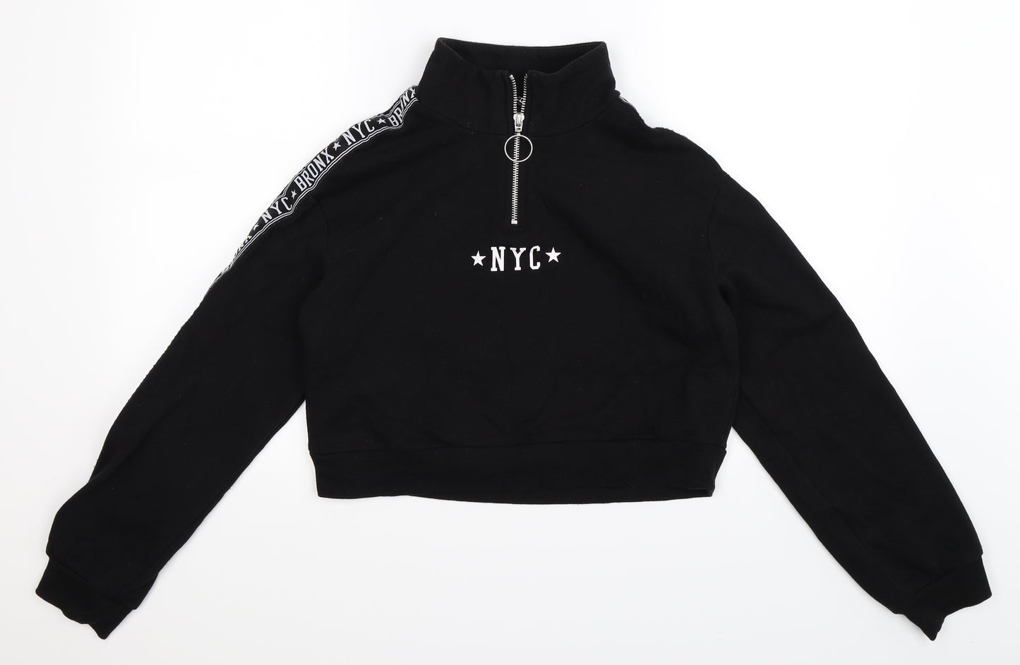 Divided Womens Black   Pullover Sweatshirt Size XS