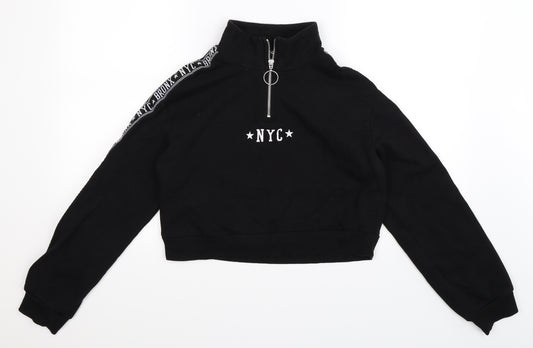 Divided Womens Black   Pullover Sweatshirt Size XS