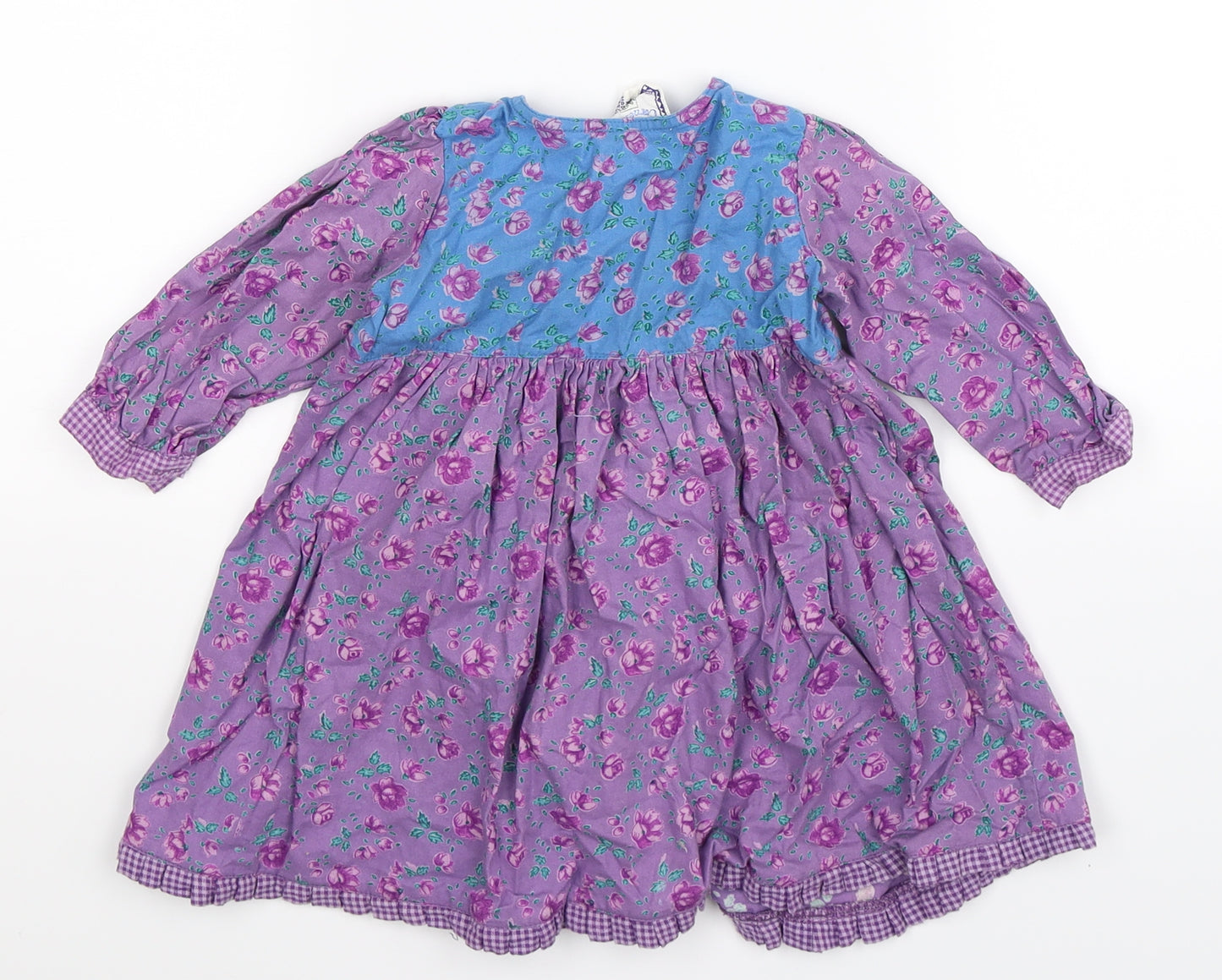 Cornelloki Girls Purple Floral  Fit & Flare  Size 9-12 Months