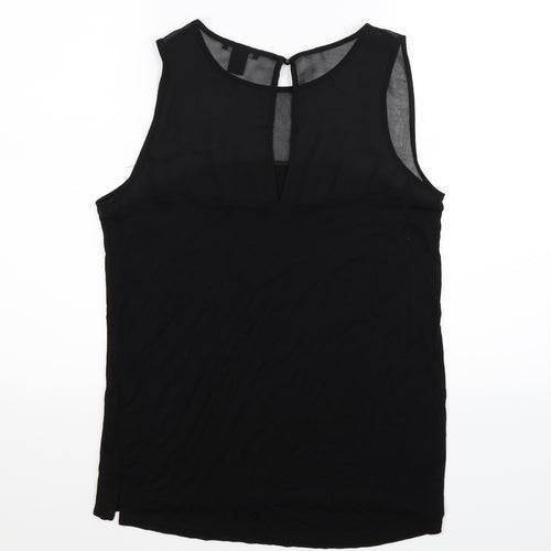H&M Womens Black  Satin Basic Tank Size M