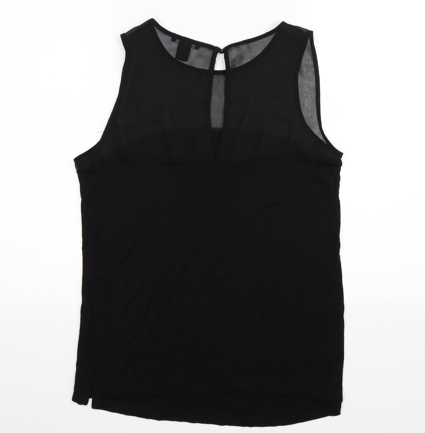 H&M Womens Black  Satin Basic Tank Size M