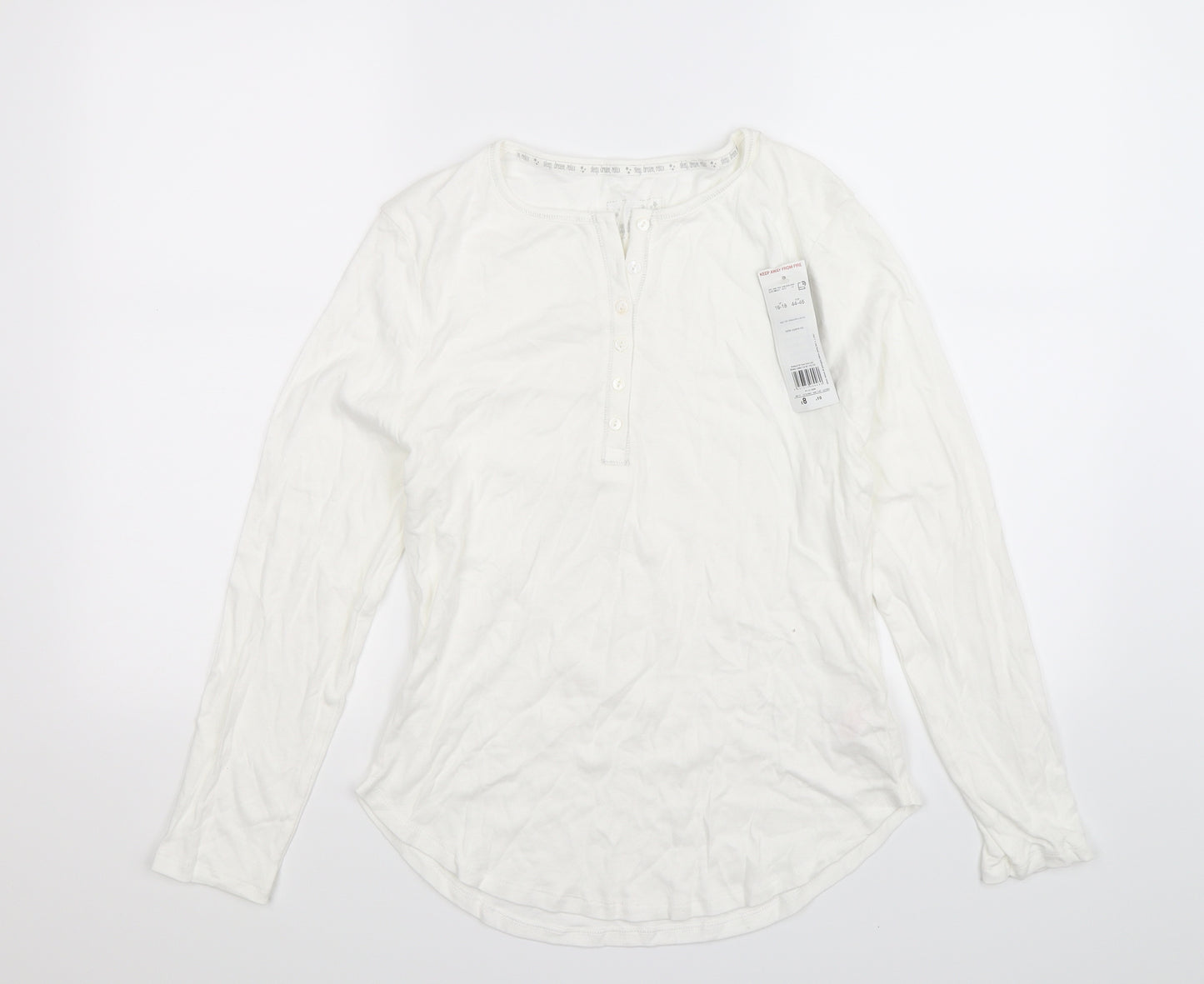 F&F Womens White   Top Pyjama Top Size 18