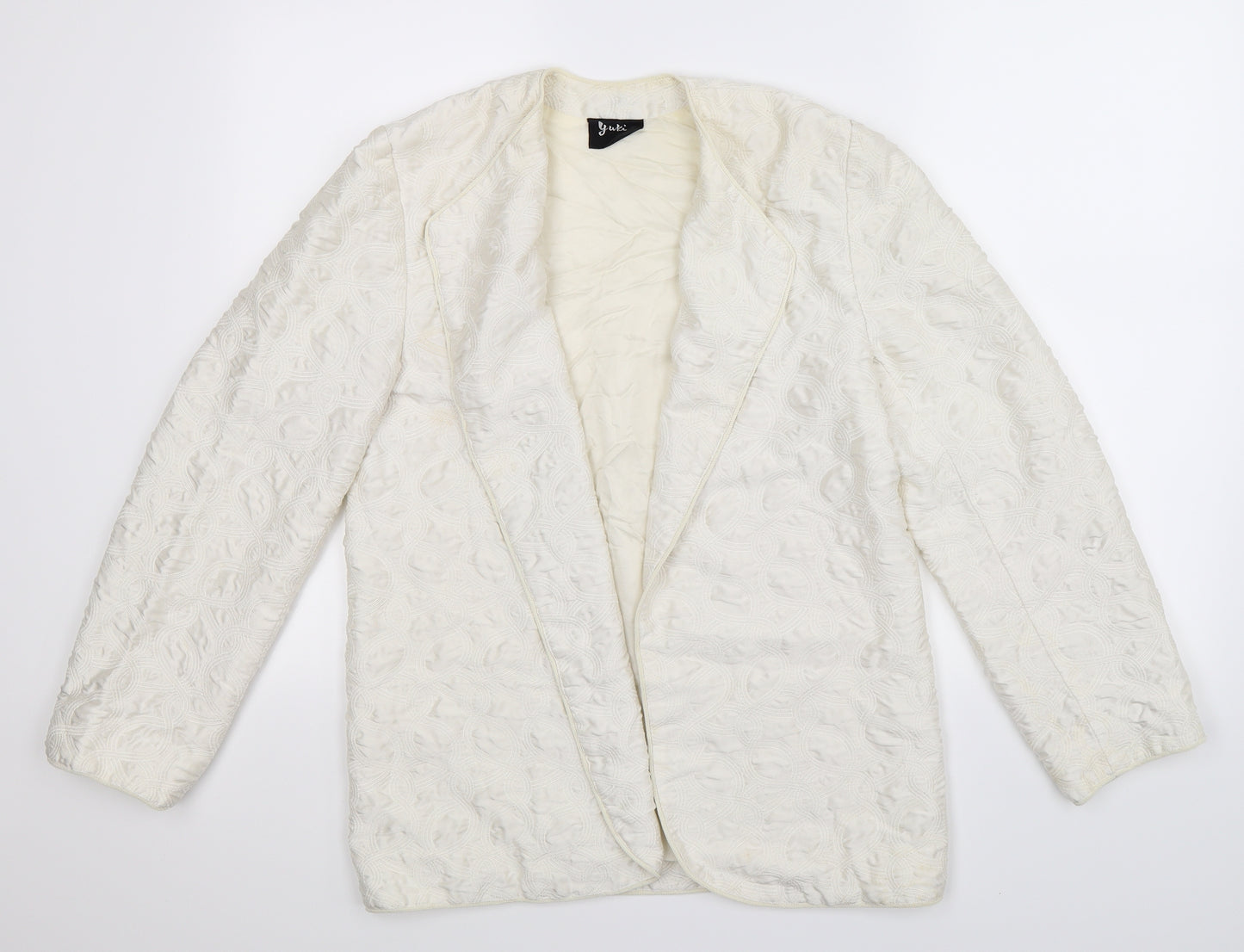 Yuki Womens White   Jacket Blazer Size M