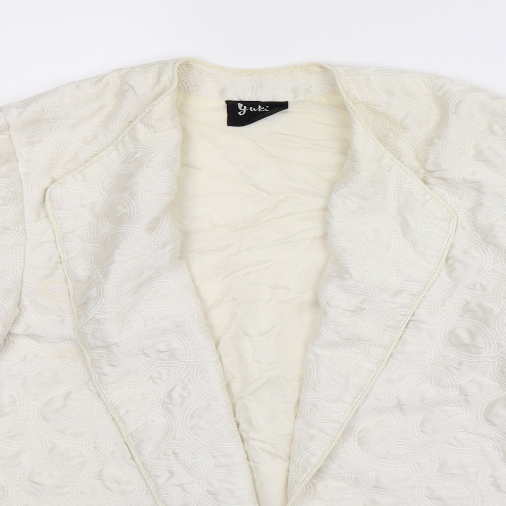 Yuki Womens White   Jacket Blazer Size M