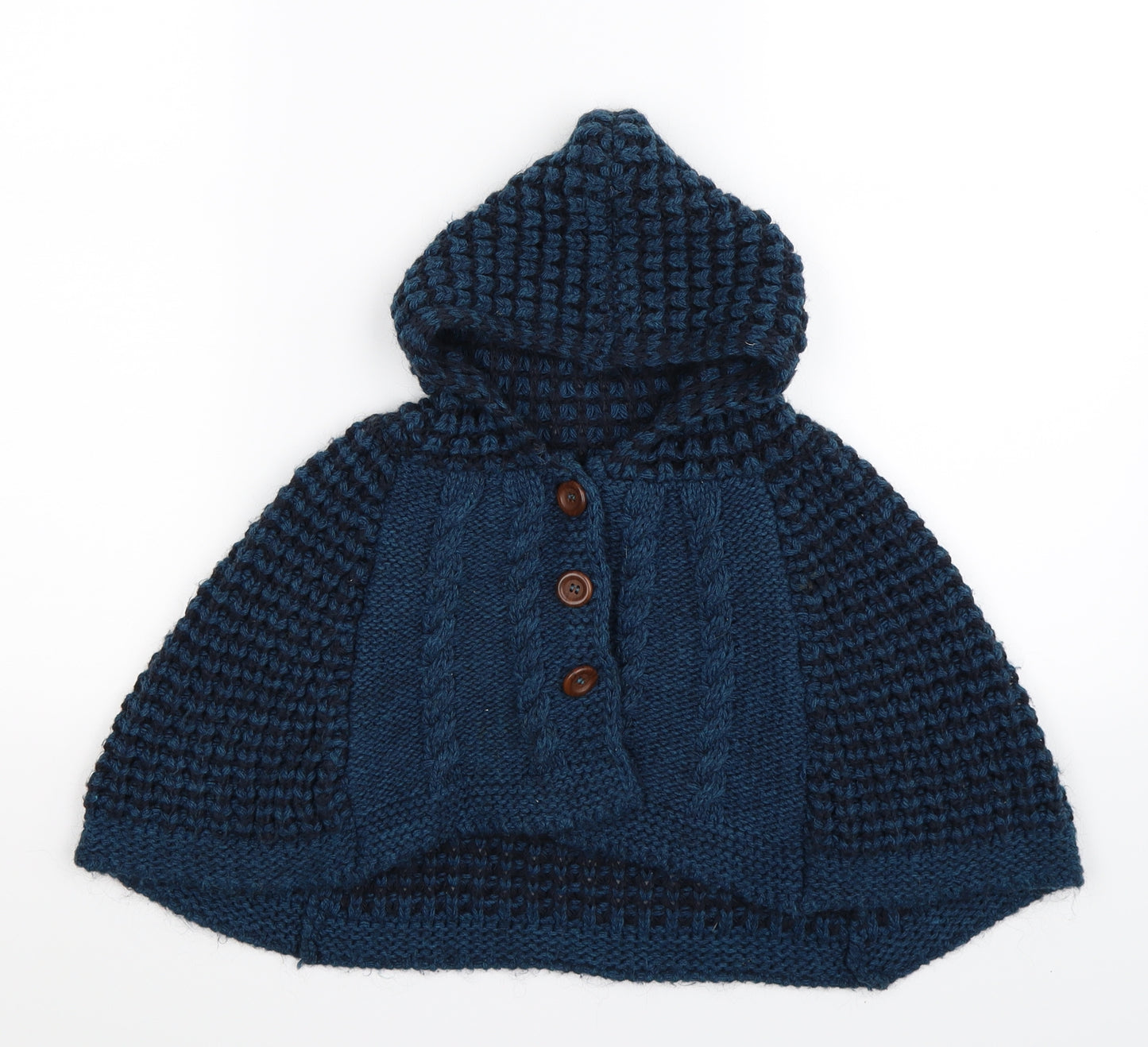 Dreamland Girls Blue  Knit Cape Jumper Size 5-6 Years