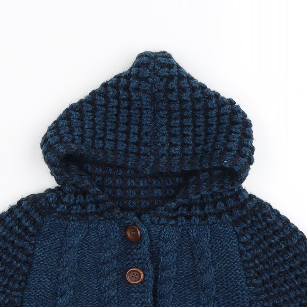 Dreamland Girls Blue  Knit Cape Jumper Size 5-6 Years