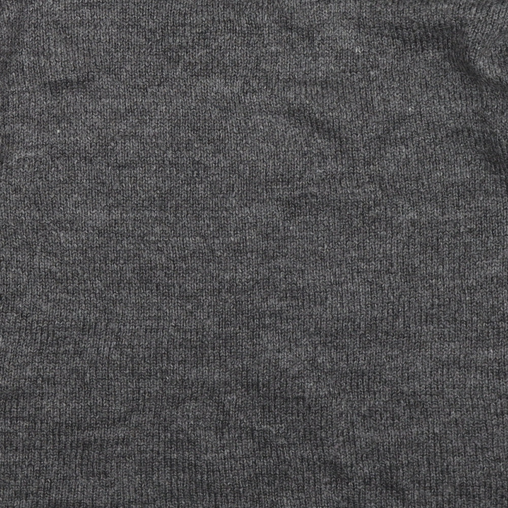 George Womens Grey Floral Knit Pullover Jumper Size 18