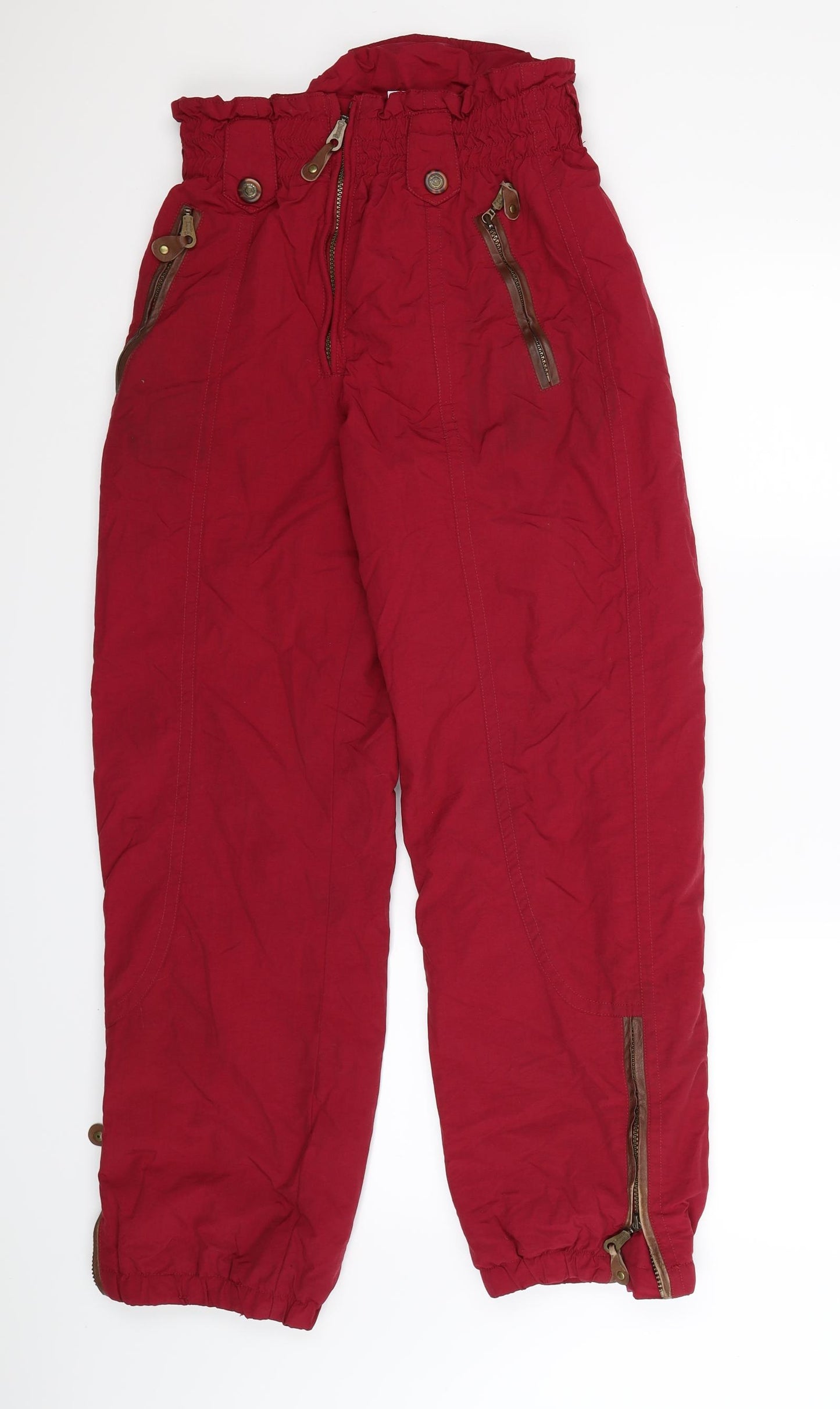 C&A Womens Red   Snow Pants Trousers Size 12 L30 in