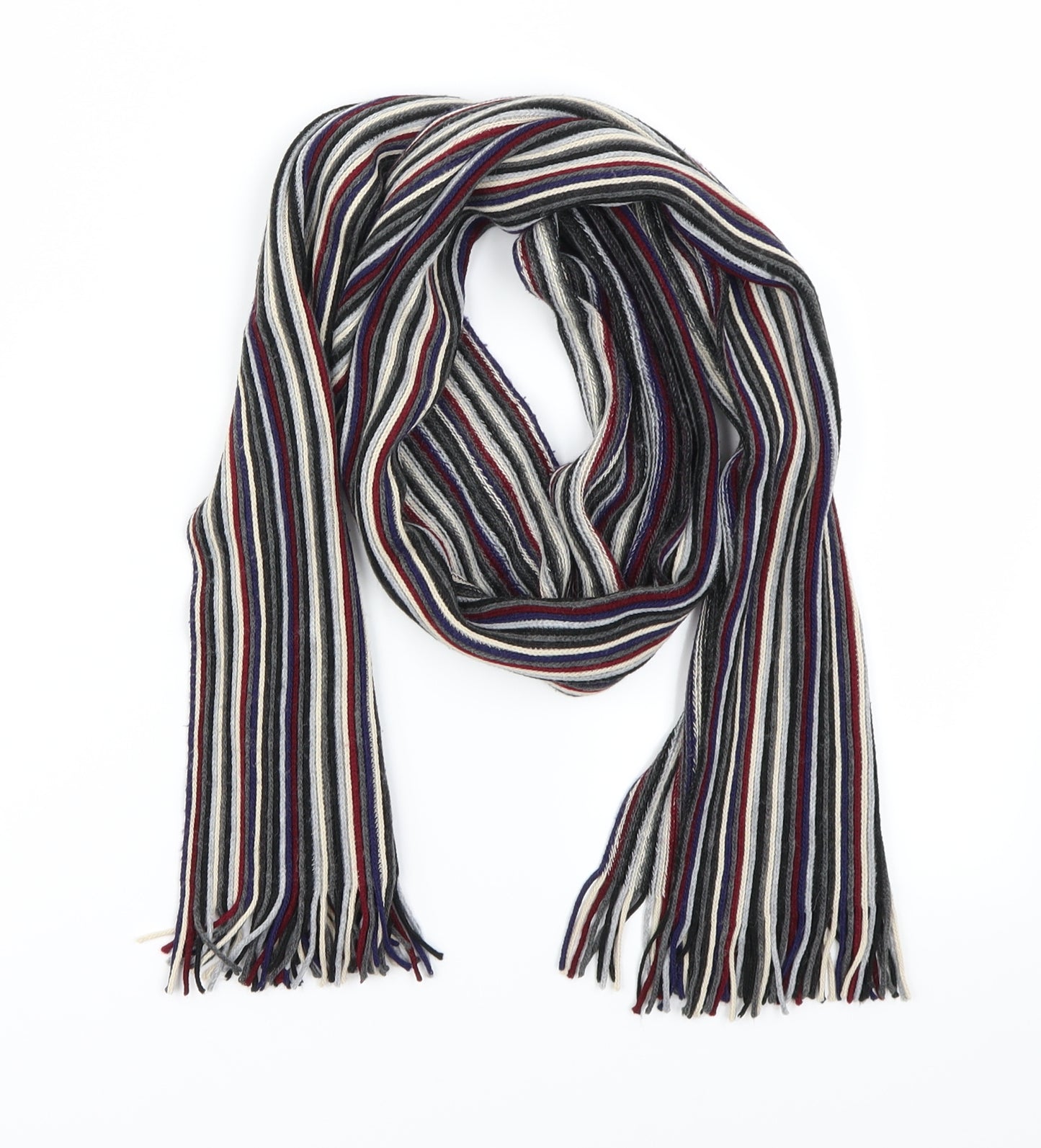 Preworn  Mens Multicoloured Striped  Scarf  One Size