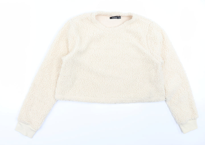 Boohoo Womens Ivory Pullover Jumper Size 14