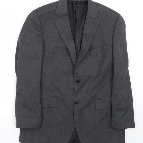Preworn  Mens Grey   Jacket Suit Jacket Size 40