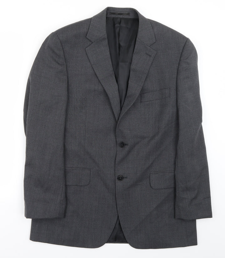 Preworn  Mens Grey   Jacket Suit Jacket Size 40