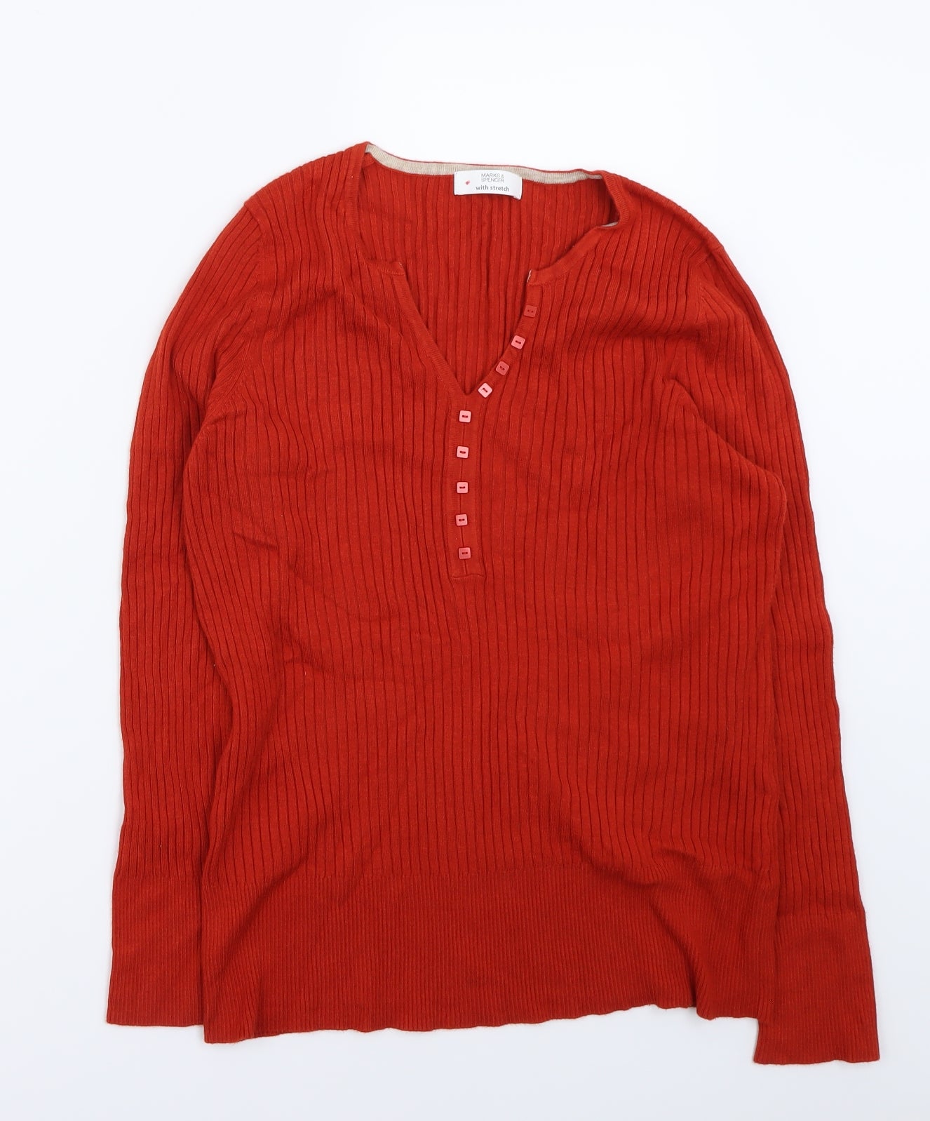 Marks and Spencer Womens Orange   Pullover Jumper Size 20