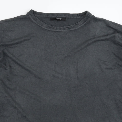 George  Mens Grey   Pullover Jumper Size L