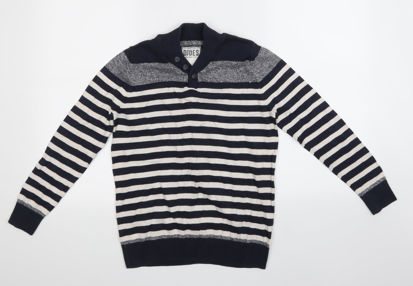 Undeniable Dudes Boys Multicoloured Striped  Pullover Jumper Size 11-12 Years