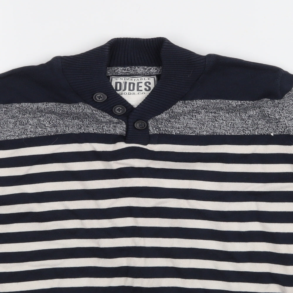 Undeniable Dudes Boys Multicoloured Striped  Pullover Jumper Size 11-12 Years