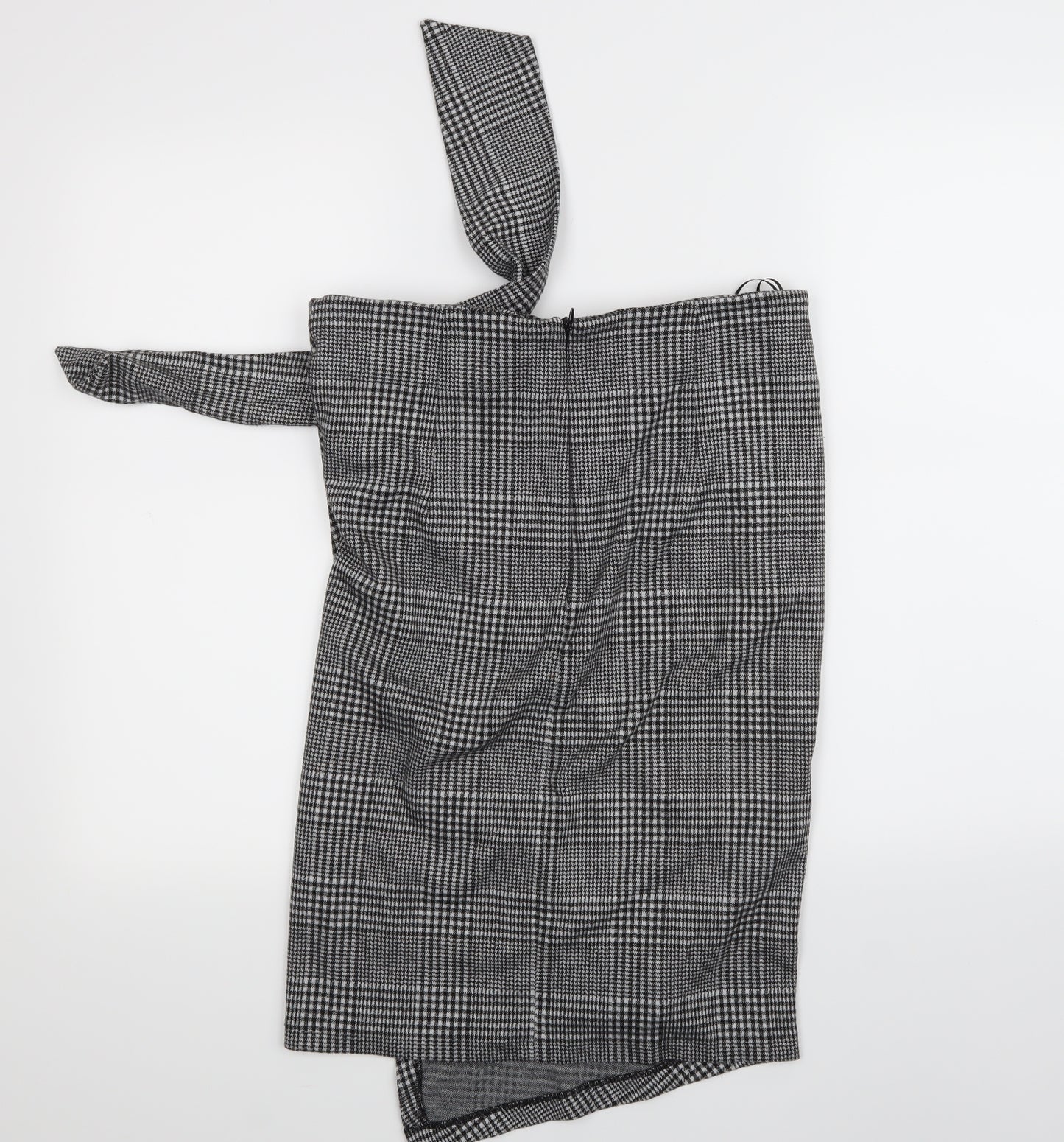 NEXT Womens Black Check  Flare Skirt Size 14