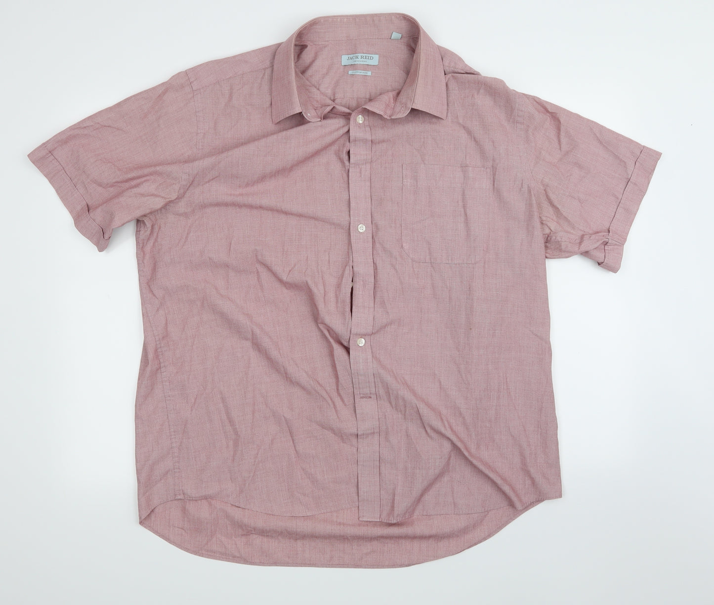 Jack Reid Mens Pink    Button-Up Size 17.5