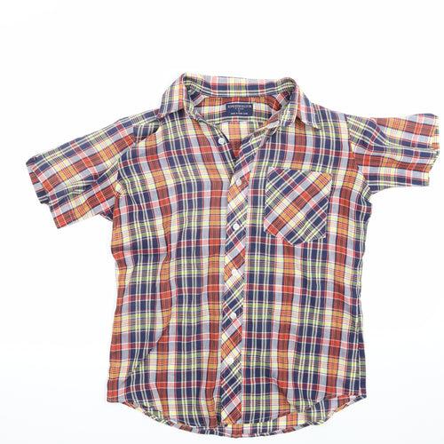 P-3000 Womens Multicoloured Check  Basic Button-Up Size 6