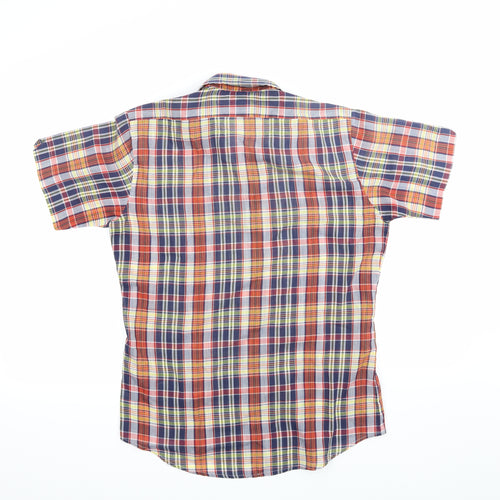 P-3000 Womens Multicoloured Check  Basic Button-Up Size 6