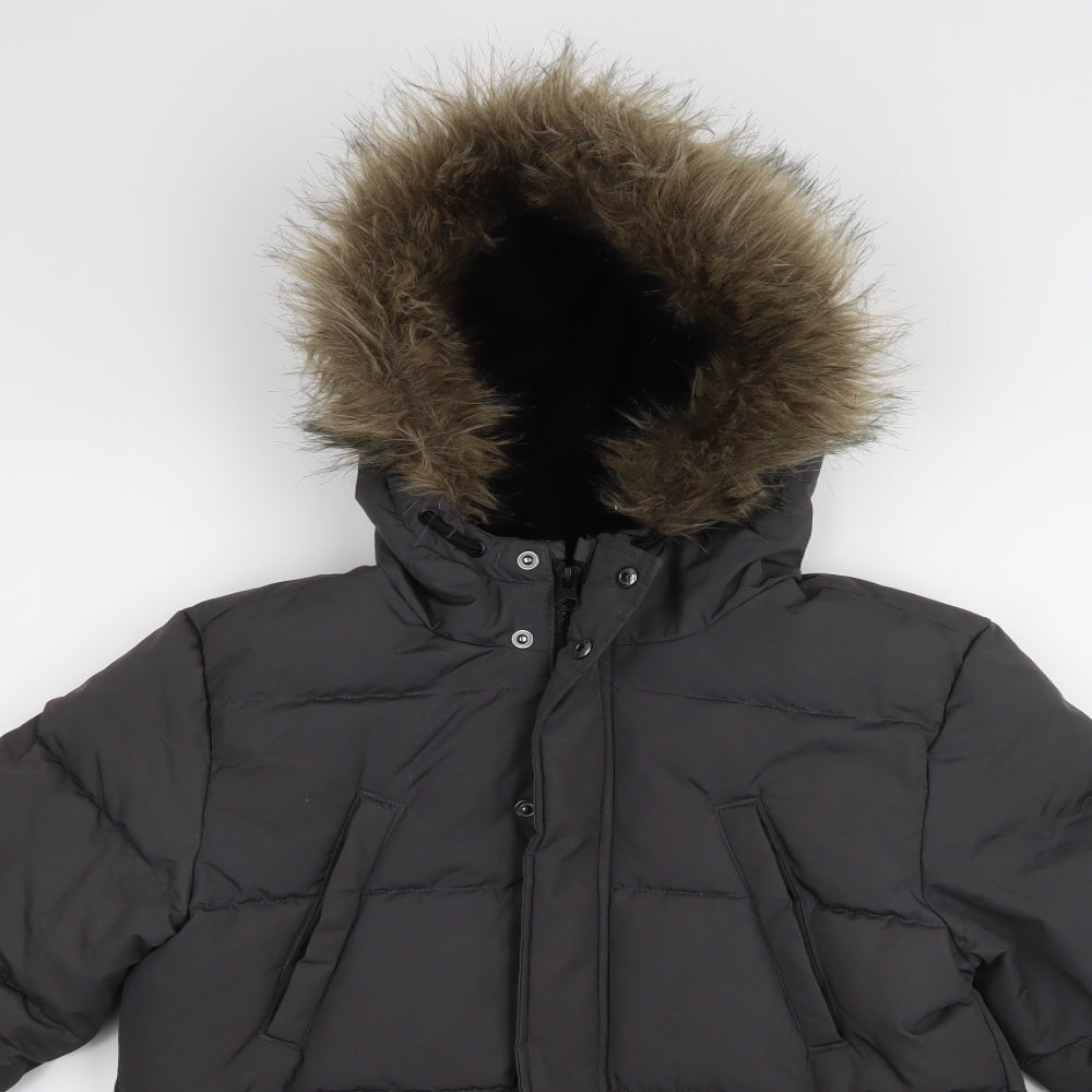 Primark Boys Grey   Parka Coat Size 10-11 Years