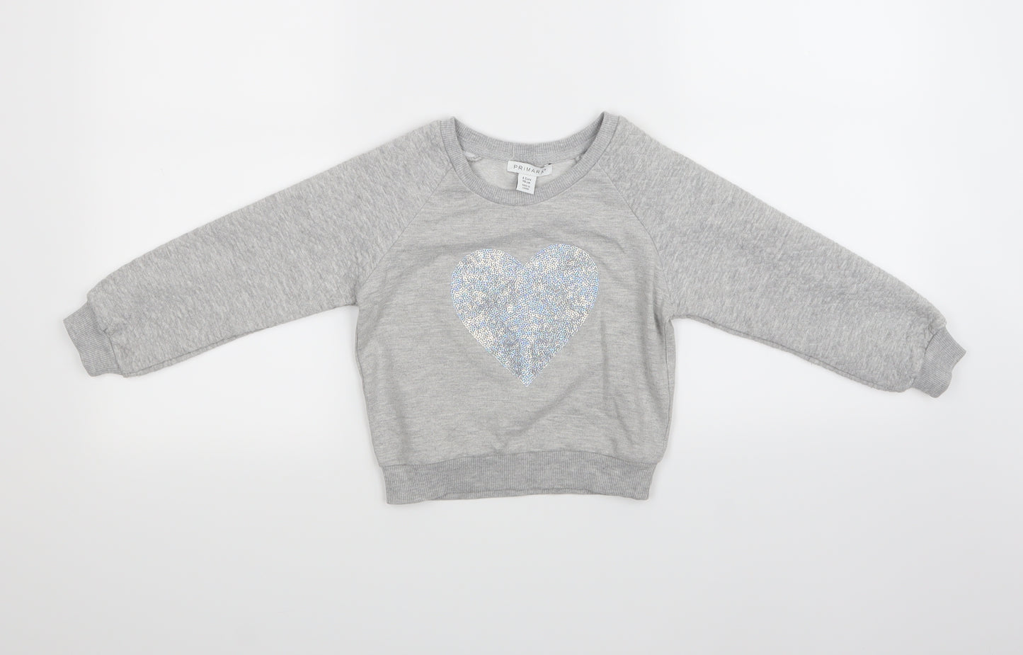 Primark Girls Grey   Pullover Jumper Size 4-5 Years