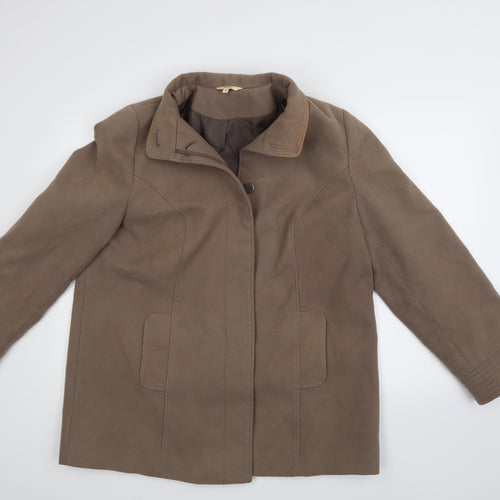 Marks and Spencer Womens Beige   Overcoat Coat Size 18
