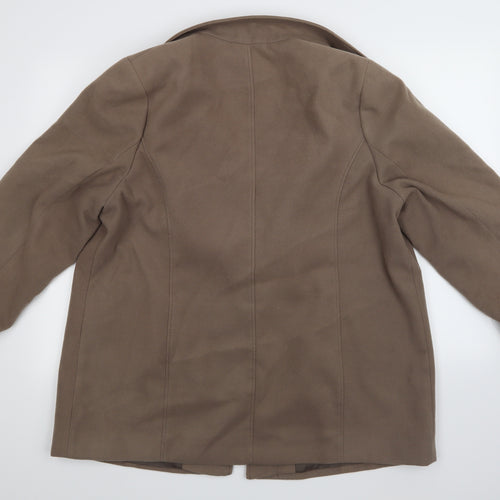 Marks and Spencer Womens Beige   Overcoat Coat Size 18