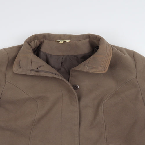 Marks and Spencer Womens Beige   Overcoat Coat Size 18