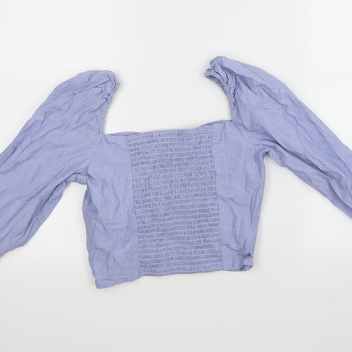 Stradivarius Womens Blue   Cropped T-Shirt Size 6