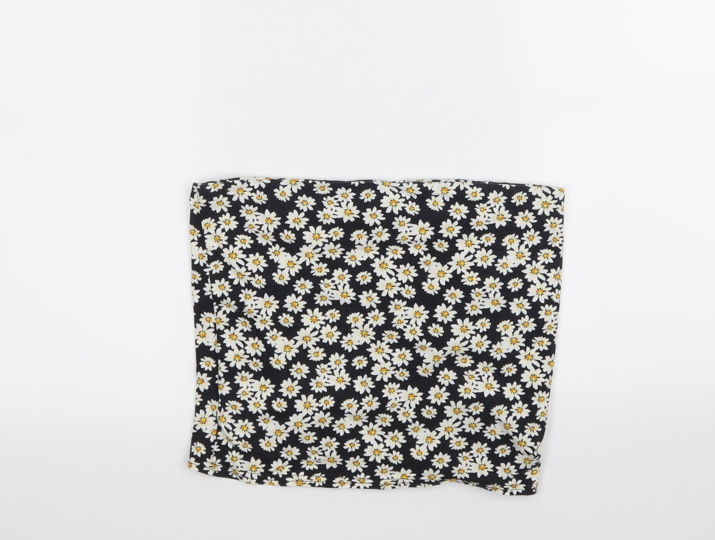 New Look Womens Black Floral  Wrap Skirt Size 12