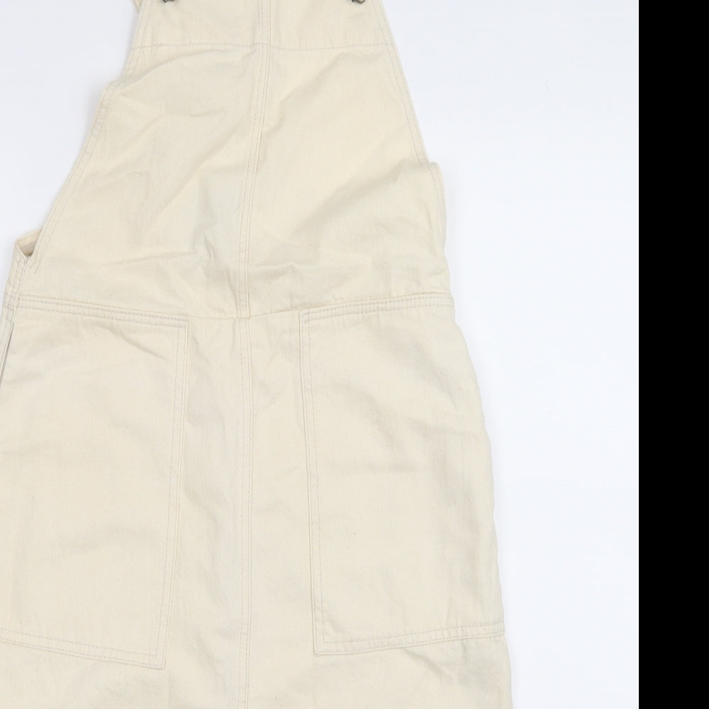 Zara Womens Beige   Dungaree One-Piece Size 6