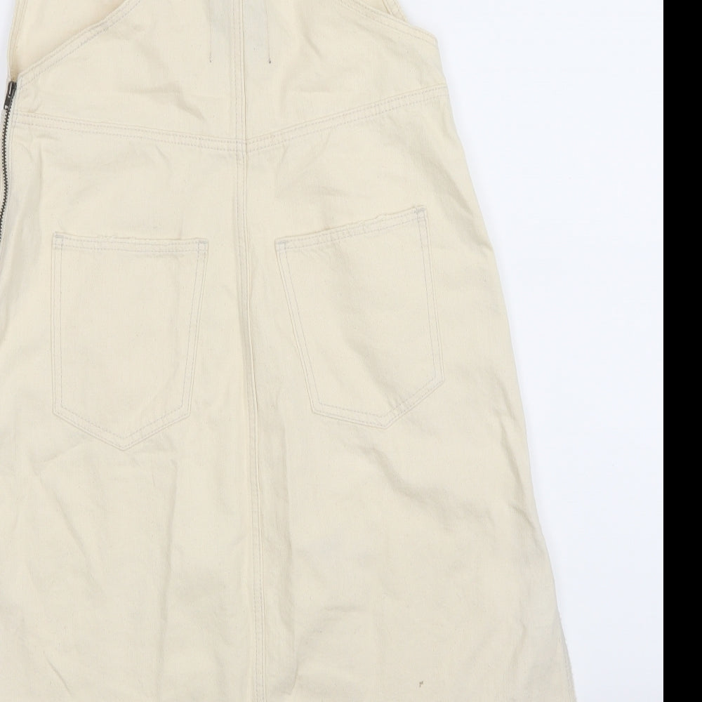 Zara Womens Beige   Dungaree One-Piece Size 6
