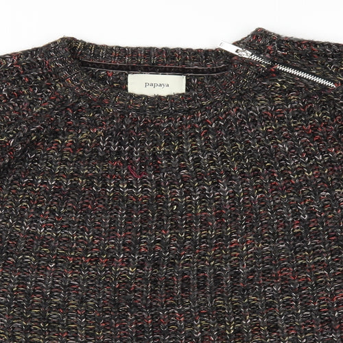 Papaya Womens Black   Pullover Jumper Size M