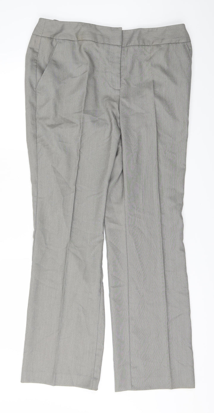 Papaya Womens Grey Trousers Size 14 L29 in