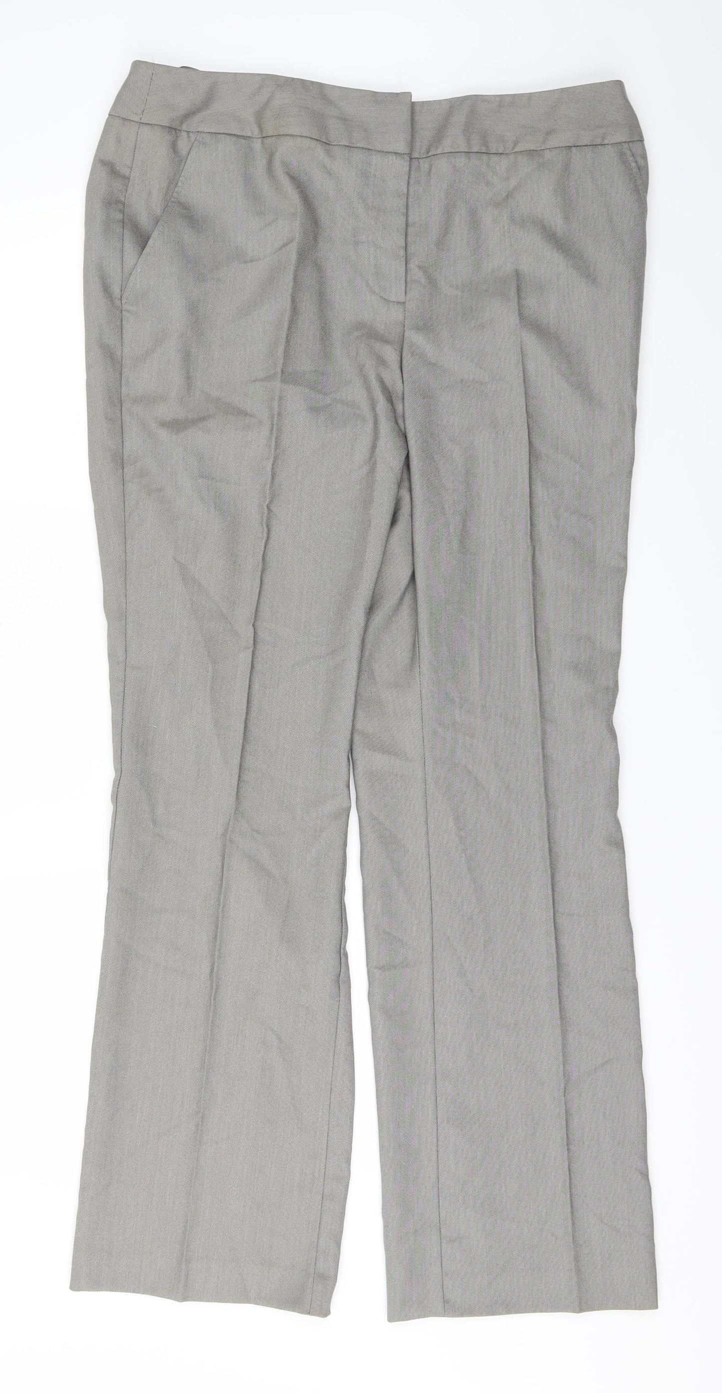 Papaya Womens Grey   Trousers  Size 14 L29 in