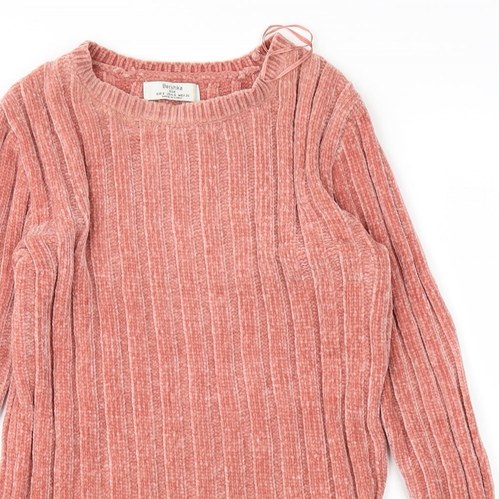 Bershka Womens Pink   Pullover Jumper Size S