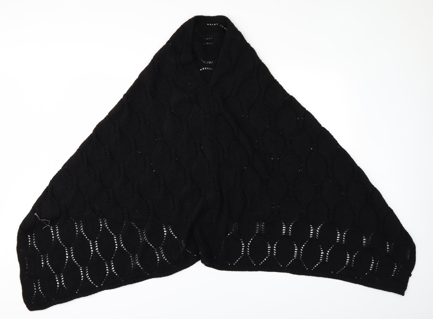 Preworn Womens Black  Knit  Shawl/Wrap