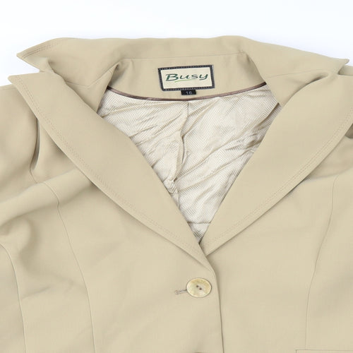 busy Womens Yellow   Jacket  Size 16